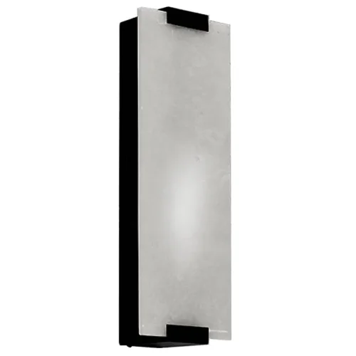 Бра Marble Rectangle Wall Lamp Black 155096-22 ImperiumLoft белый на 1 лампа, основание чёрное в стиле лофт современный 