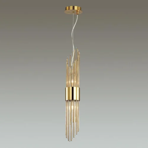 Светильник подвесной Flambi 4847/2 Odeon Light золотой 2 лампы, основание золотое в стиле арт-деко 