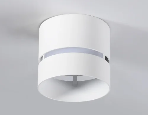 Светильник накладной TN71050 Ambrella light белый 1 лампа, основание белое в стиле хай-тек современный круглый фото 2