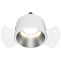 Светильник точечный Share DL051-01-GU10-RD-WS Maytoni матовый серебро 1 лампа, основание матовое серебро в стиле современный для затирки