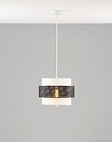 Светильник подвесной Gela V10485-1P Moderli белый чёрный 1 лампа, основание белое в стиле современный лофт 