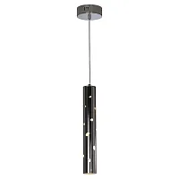 Светильник подвесной LED LSP-7008 Lussole чёрный 1 лампа, основание хром в стиле современный 