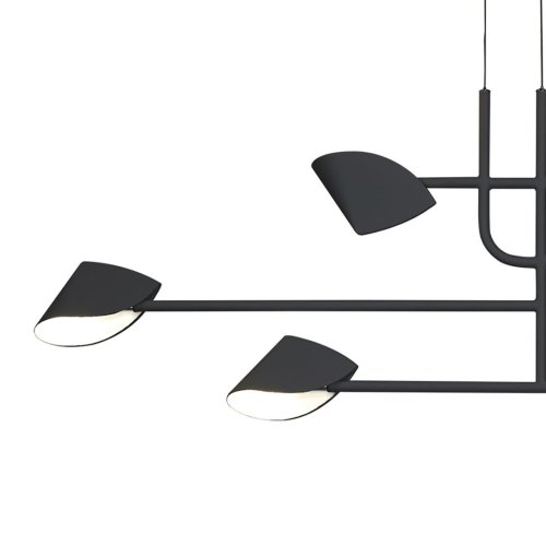 Люстра подвесная LED Capuccina 7579 Mantra чёрная на 1 лампа, основание чёрное в стиле современный хай-тек  фото 3