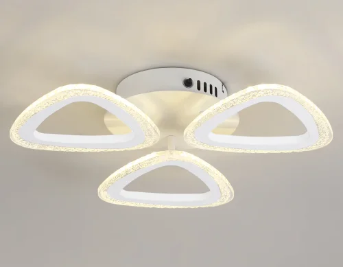 Люстра потолочная LED с пультом FA4508 Ambrella light белая на 1 лампа, основание белое в стиле современный хай-тек с пультом фото 5
