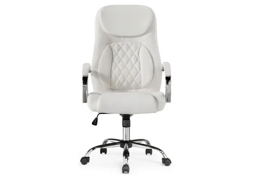 Компьютерное кресло Tron white 15517 Woodville, белый/искусственная кожа, ножки/металл/хром, размеры - *1210***610*700 фото 2