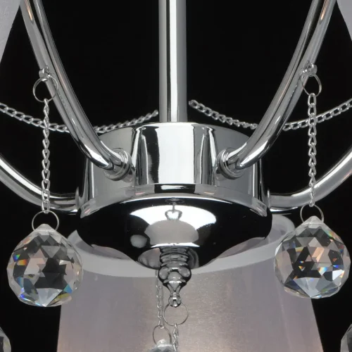 Люстра потолочная Лацио 103012305 DeMarkt белая на 5 ламп, основание хром в стиле современный  фото 9