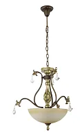Люстра подвесная Dorato E 1.13.40.200 S Dio D'Arte белая на 3 лампы, основание золотое в стиле классический 