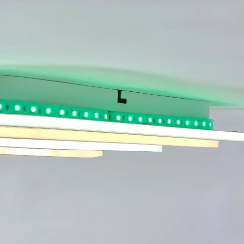Люстра потолочная LED с пультом Триест Смарт CL737A44E Citilux белая на 1 лампа, основание белое в стиле современный хай-тек с пультом яндекс алиса голосовое управление фото 6