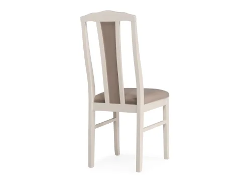 Деревянный стул Гроджин бежевый / молочный 528933 Woodville, бежевый/велюр, ножки/массив березы дерево/молочный, размеры - ****420*500 фото 4