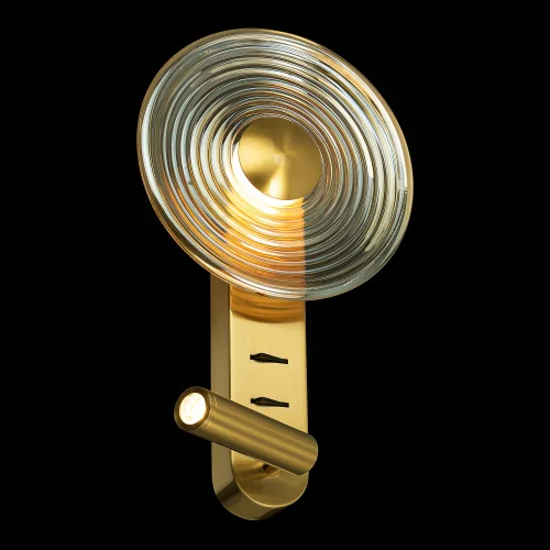 Бра с выключателем LED Corta CL245033 Citilux янтарный на 1 лампу, основание бронзовое в стиле современный хай-тек для чтения фото 2