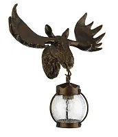 Настенный светильник Hunt 1848-1W Favourite уличный IP44 коричневый 1 лампа, плафон прозрачный в стиле кантри классический E27