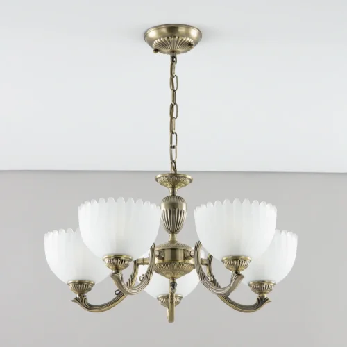 Люстра подвесная Севилья CL414153 Citilux белая на 5 ламп, основание бронзовое в стиле классический  фото 9