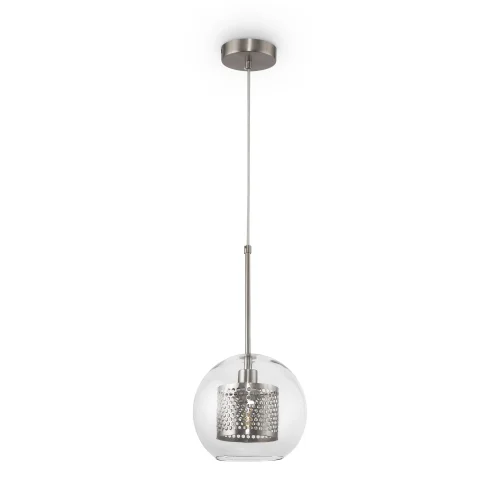 Светильник подвесной Bogota FR8018PL-01N Freya прозрачный 1 лампа, основание никель в стиле современный  фото 2