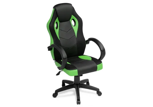 Кресло игровое Kard black / green 15249 Woodville, зелёный/искусственная кожа, ножки/пластик/чёрный, размеры - *1210***620*690 фото 6