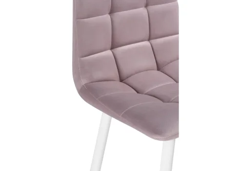 Полубарный стул Чилли К розовый / белый 511410 Woodville, розовый/велюр, ножки/металл/белый, размеры - ****430*420 фото 6