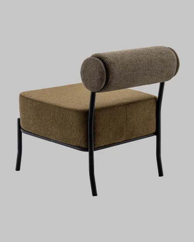 Кресло Ponpoun, зелёный УТ000040472 Stool Group, зелёный/шенилл, ножки/металл/чёрный, размеры - *710***610*710мм фото 4