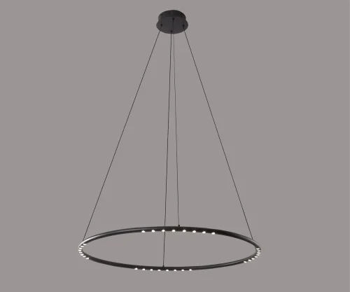 Светильник подвесной LED с пультом Магни 08557-80,19 Kink Light чёрный на 1 лампу, основание чёрное в стиле современный минимализм хай-тек кольца с пультом