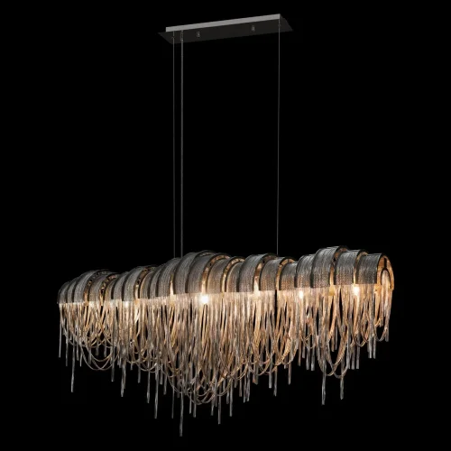 Люстра подвесная Volver 10404/1150L SN LOFT IT никель на 7 ламп, основание никель в стиле арт-деко цепочки фото 2