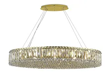 Люстра подвесная 8468/S gold Newport прозрачная на 8 ламп, основание золотое в стиле современный 