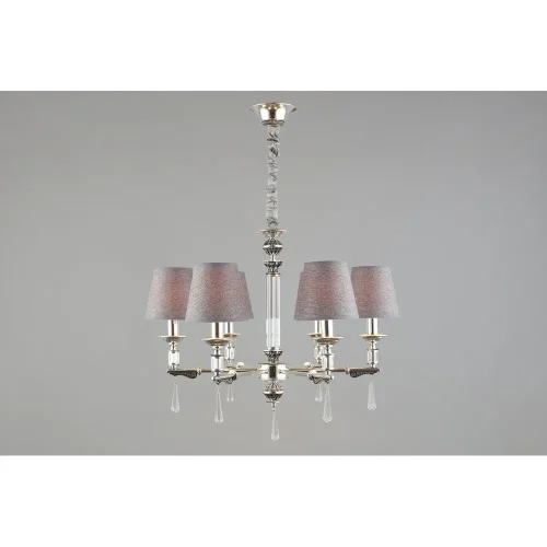 Люстра подвесная Rivoli OML-64203-06 Omnilux серая на 6 ламп, основание серебряное в стиле классический фото 3