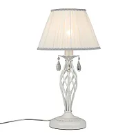 Настольная лампа Cremona OML-60814-01 Omnilux белая 1 лампа, основание белое металл в стиле классический 