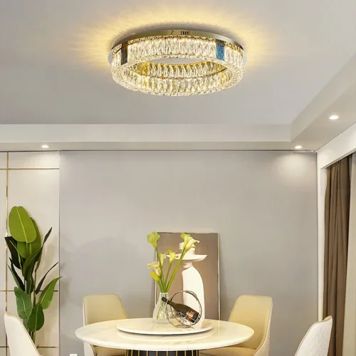 Люстра потолочная GERTRUDA D65 207828-23 ImperiumLoft прозрачная на 1 лампу, основание латунь в стиле современный фото 3