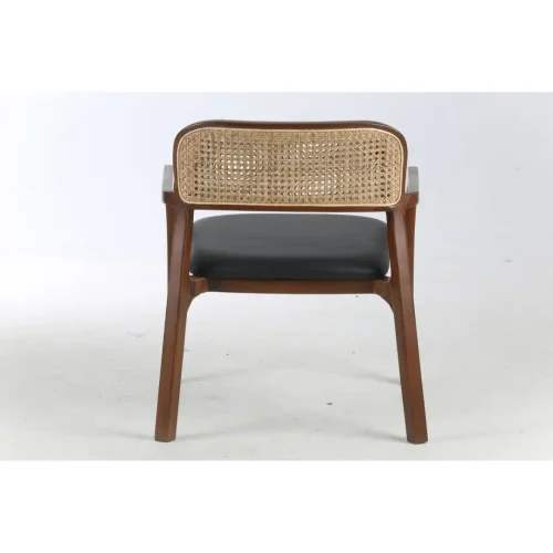 Стул Davis 701055 Milosh Tendence, чёрный/экокожа, ножки/дерево/коричневый, размеры - ***625*655* фото 9