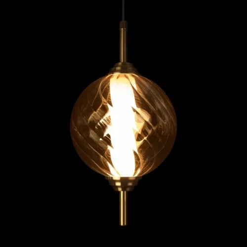 Светильник подвесной LED Helix 10421/B Amber LOFT IT янтарный на 1 лампу, основание бронзовое в стиле современный фото 2
