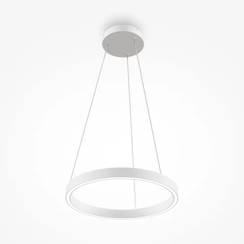 Светильник подвесной LED Rim MOD058PL-L22WK Maytoni белый 1 лампа, основание белое в стиле современный хай-тек минимализм кольца фото 3