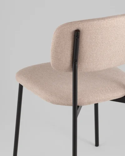 Стул Майло рогожка бежевый УТ000040138 Stool Group, бежевый/рогожка, ножки/металл/чёрный, размеры - ***** фото 6