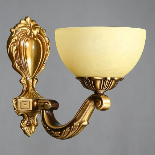 Бра  TENERIFE 02166/1 AB AMBIENTE by BRIZZI бежевый на 1 лампа, основание бронзовое в стиле классический 