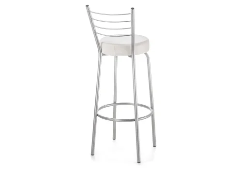 Барный стул Kuroda белый полимер / светлый мусс 453998 Woodville, белый/искусственная кожа, ножки/металл/серый, размеры - ****345*460 фото 4
