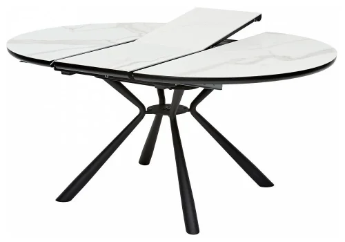 Стеклянный стол Voland bianco TL-45 испанская керамика / black / белый мрамор 378550 Woodville столешница белая из камень фото 2