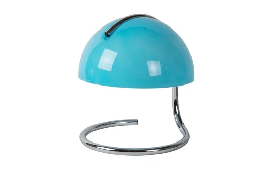 Настольная лампа Cato 46516/01/35 Lucide синяя 1 лампа, основание хром металл в стиле винтаж  фото 2