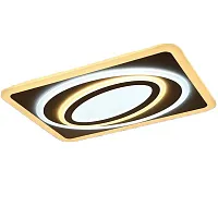 Люстра с пультом LED Calmazzo OML-06007-120 Omnilux белая на 1 лампу, основание белое в стиле хай-тек с пультом квадраты