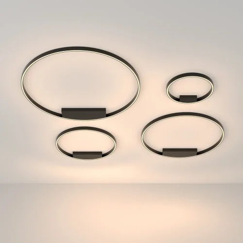 Светильник потолочный LED Rim MOD058CL-L65B3K Maytoni чёрный 1 лампа, основание чёрное в стиле современный минимализм хай-тек кольца фото 3