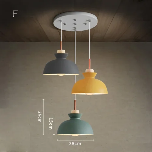 Светильник подвесной OMG TRIO F Round 179802-26 ImperiumLoft серый на 3 лампы, основание белое в стиле скандинавский современный 
