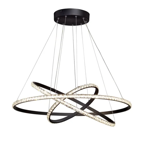 Светильник подвесной LED V4628-1/3S Vitaluce без плафона на 1 лампу, основание чёрное в стиле хай-тек кольца Светильник подвесной LED V4628-1/3S Vitaluce без плафона на 1 лампу, основание чёрное в стиле хай-тек кольца