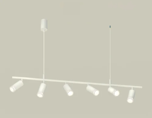 Светильник подвесной XB9005350 Ambrella light белый 6 ламп, основание белое в стиле хай-тек модерн 