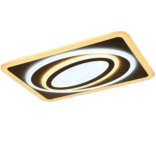 Люстра с пультом LED Calmazzo OML-06007-120 Omnilux белая на 1 лампу, основание белое в стиле хай-тек с пультом квадраты
