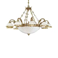 Люстра подвесная  L 7102/10+4 Reccagni Angelo белая на 14 ламп, основание золотое в стиле классический 