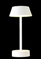 Настольная лампа SANTA LG1 WHITE Crystal Lux белая 1 лампа, основание белое металл в стиле минимализм хай-тек современный 
