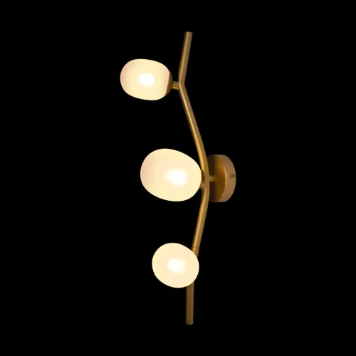 Бра Sakura 10212W Gold LOFT IT янтарный на 3 лампы, основание золотое в стиле современный  фото 2