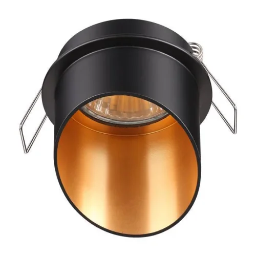 Светильник точечный Butt 370435 Novotech чёрный 1 лампа, основание чёрное в стиле современный 