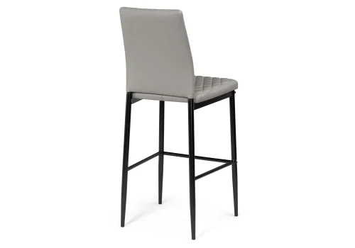 Барный стул Teon gray / chrome 15511 Woodville, серый/искусственная кожа, ножки/металл/чёрный, размеры - *1000***410*500 фото 4