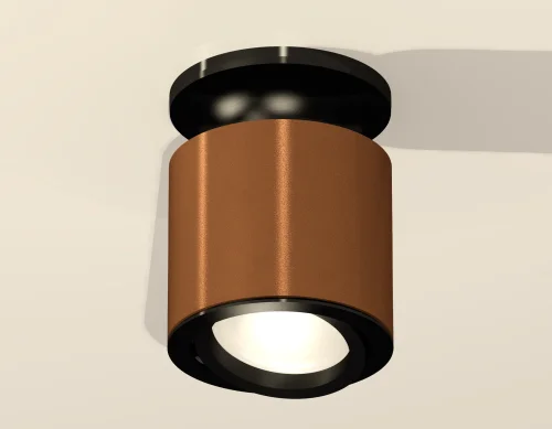 Светильник накладной Techno spot XS7404100 Ambrella light коричневый 1 лампа, основание чёрное в стиле хай-тек современный круглый фото 2