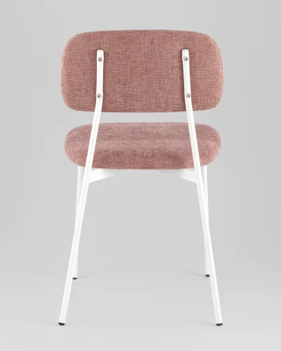 Стул Chao, розовый, белые ножки, 2шт./уп. УТ000039976 Stool Group, розовый/рогожка, ножки/металл/белый, размеры - *780**** фото 5