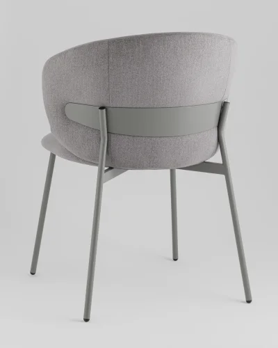 Стул Блейз велюр серый, каркас серый УТ000039825 Stool Group, серый/букле, ножки/металл/чёрный, размеры - ***** фото 5