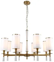 Люстра подвесная Leader 1047/05/08P Stilfort белая на 8 ламп, основание золотое в стиле классический 