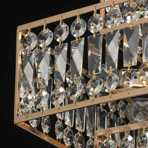 Люстра хрустальная Монарх 121010916 MW-Light прозрачная на 16 ламп, основание золотое в стиле классический  фото 7